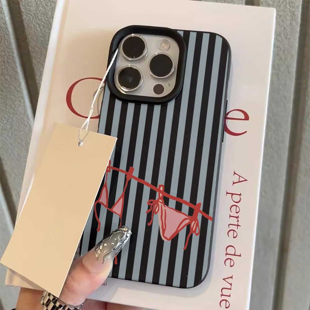 Blue White Striped Bikini Phon - Phone Cases Blue recension och pris