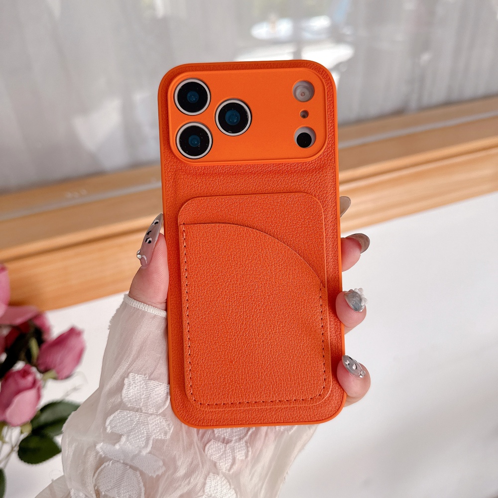 Luxury Advanced Orange Leather - Phone Cases Orange recension och pris
