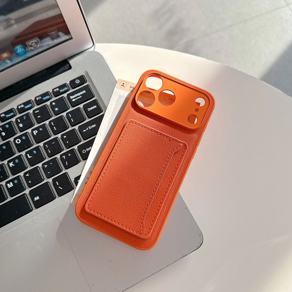 Luxury Advanced Orange Leather - Phone Cases Orange recension och pris