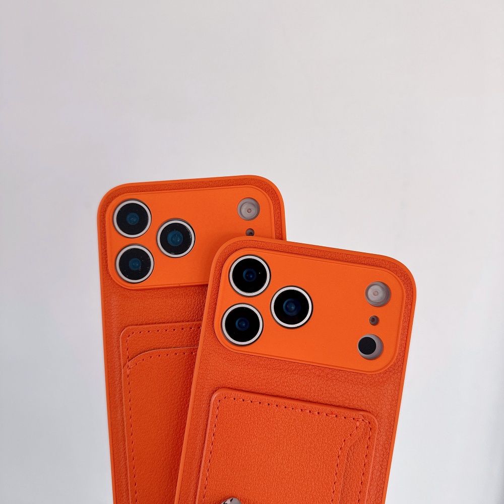 Luxury Advanced Orange Leather - Phone Cases Orange recension och pris