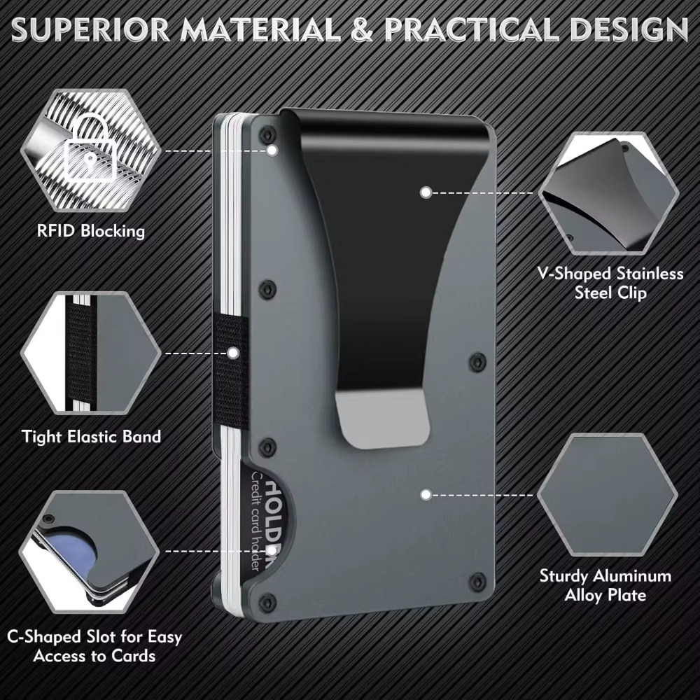 Aluminum Alloy Rfid Blocking C - Card Holder Slim Case recension och pris