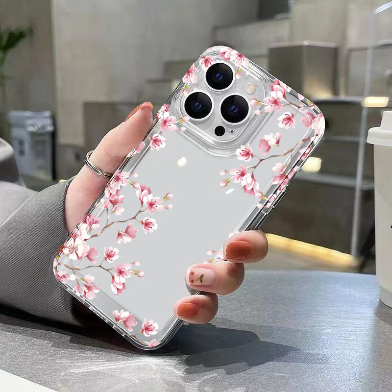 Pink Flower Design Transparent - Phone Cases Best recension och pris