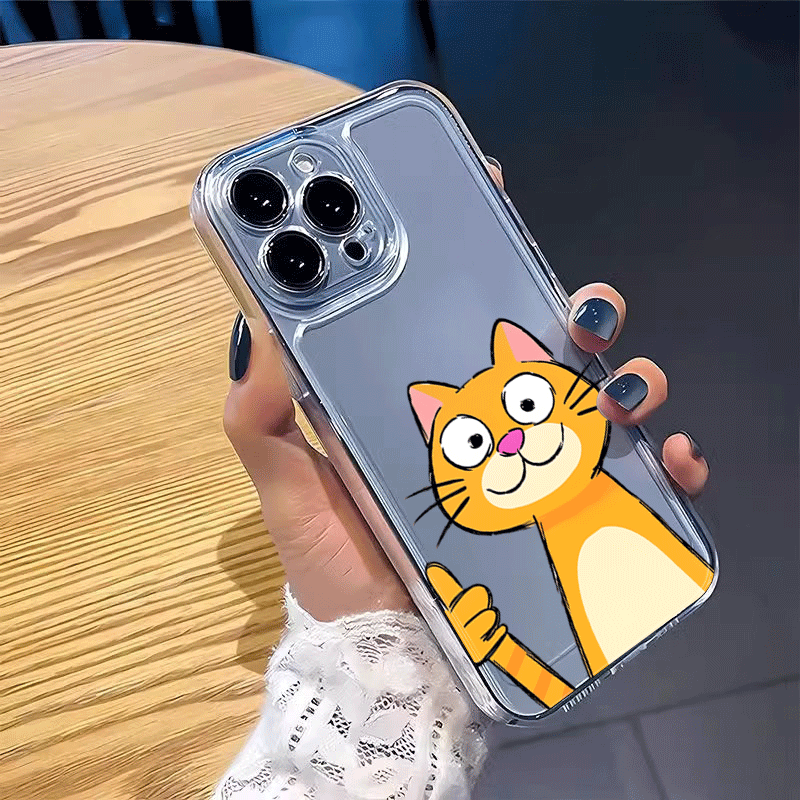 Cute Cartoon Orange Cat Phone  - Phone Cases Orange recension och pris