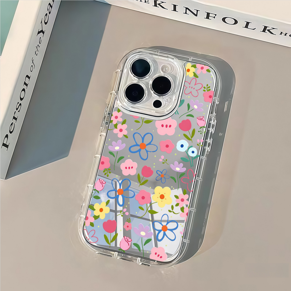 Korean Ins Style Floral Silver - Phone Cases Korean recension och pris