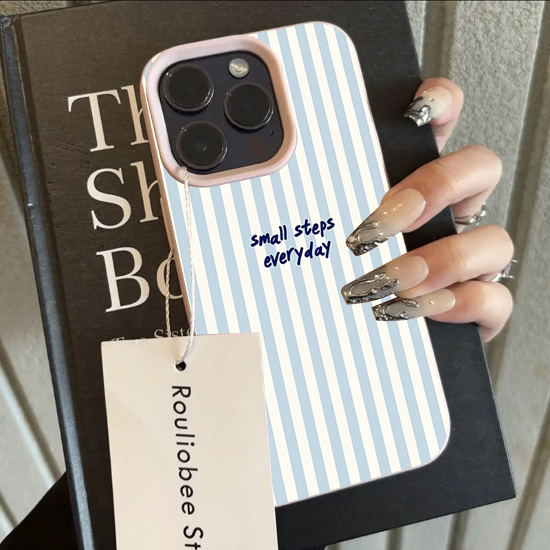 Blue English Blue White Stripe - Phone Cases Blue recension och pris