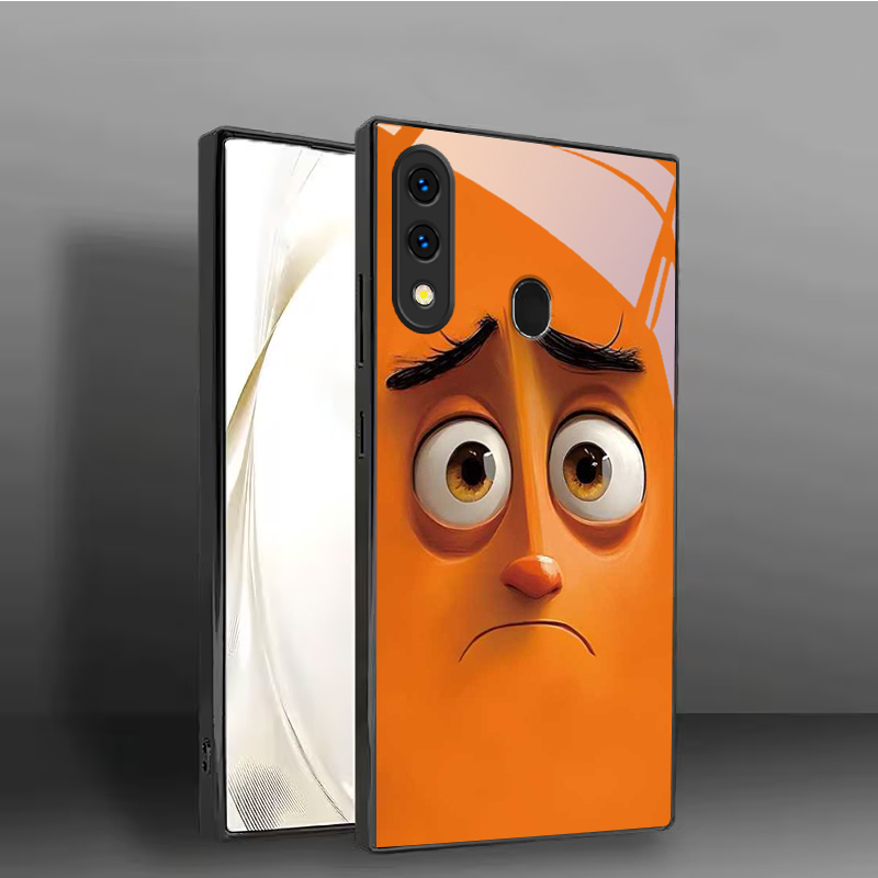 Pouty Orange Buddy Black Glass - Phone Cases Orange recension och pris
